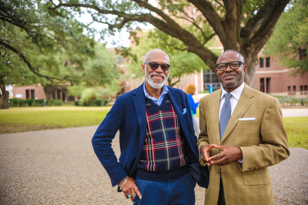 Metofe (left) and Center for Applied Statistics co-founder Osho, Gbolahan Solomon, Ph.D. (right).