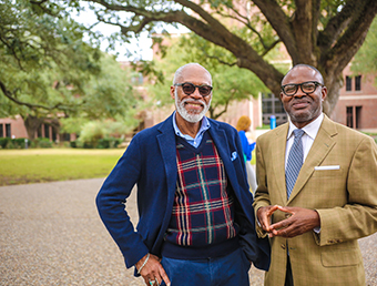 Metofe (left) and Center for Applied Statistics co-founder Osho, Gbolahan Solomon, Ph.D. (right).