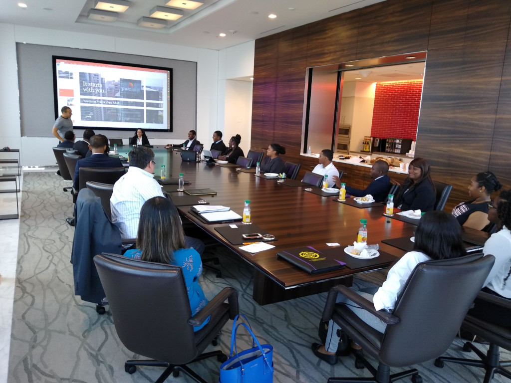 PVAMU faculty and students visit the PwC offices in Houston on September 21, 2019. 