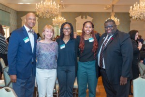ASFHG Board Chair Sean Haley, ASFHG Executive Director Andrea Link, Brooks, Kidane, Moore