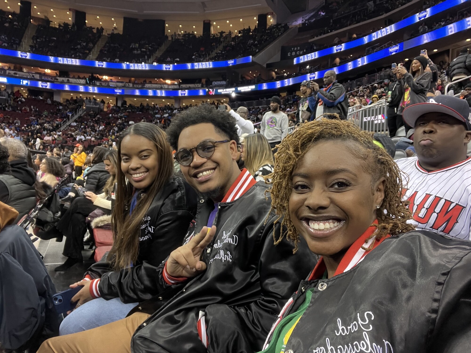 Jayven pictured with fellow YA&Is Jazmyn Wall (Tennessee State) and Anyiah Chambers (Kentucky State)