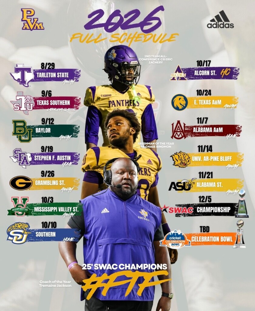 PVAMU 2026 Football Schedule