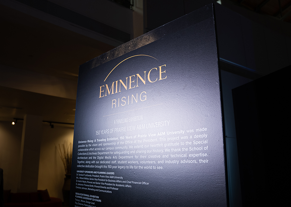 ‘Eminence Rising’ Traveling Exhibition invites visitors to experience 150 years of PVAMU