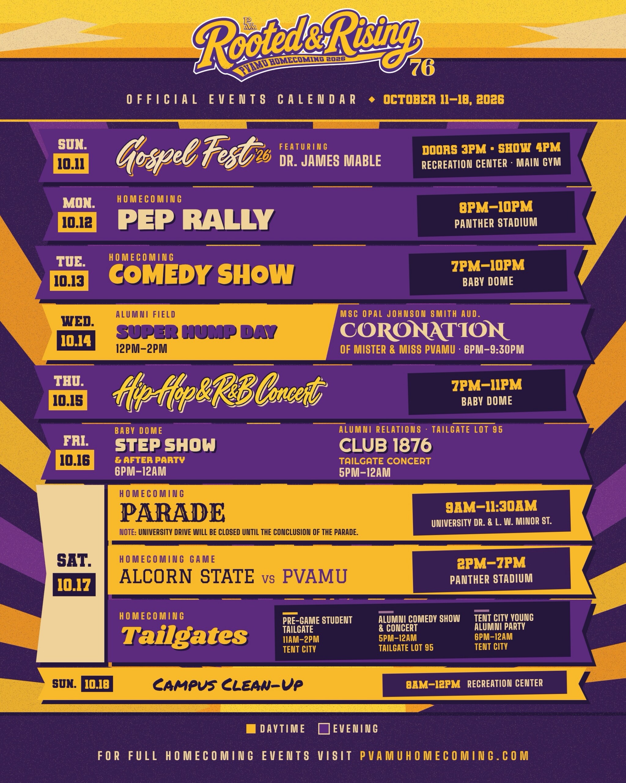 PVAMU Homecoming flyer
